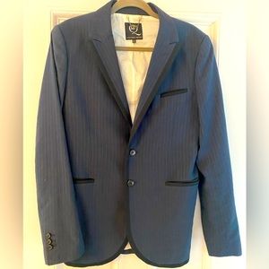 McQ by Alexander McQueen Men’s Navy pin-striped blazer